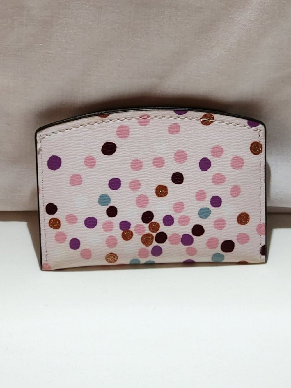 Kate Spade card case multi color polka dots VGUC - Picture 2 of 2